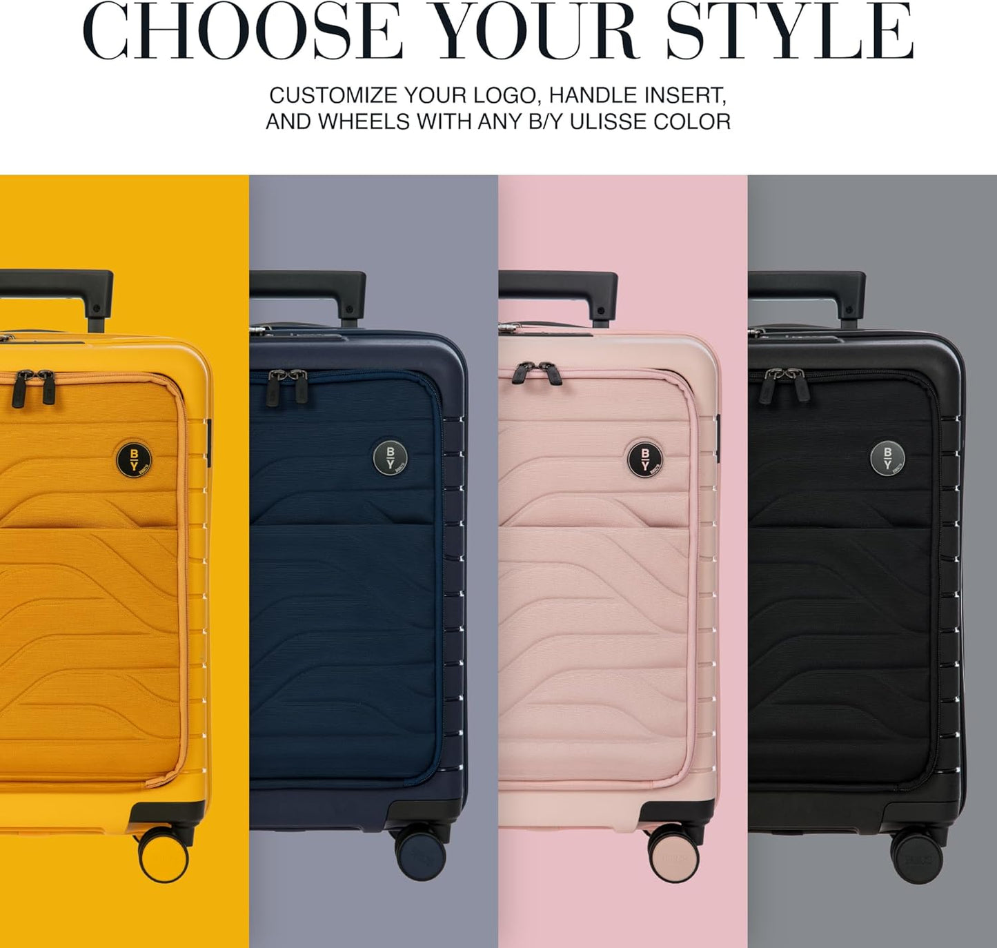 Bric's B|Y Ulisse Spinner Suitcase - 21 Inch Carry-On Luggage - Hard Exterior and TSA-Approved Lock - Rosa Perla