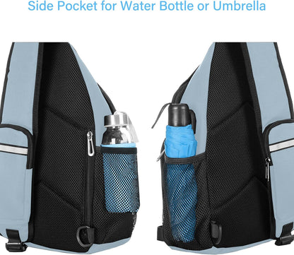 MOSISO Sling Backpack Bag, Crossbody Shoulder Bag Travel Hiking Daypack Chest Bag with Front Square Pocket&USB Charging Port