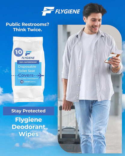 Disposable Toilet Seat Covers for Travel – Waterproof, Tear-Resistant XL Toilet Liners with 2 Layers of Protection – Individually Wrapped Travel Size Toiletries - 20 Count (2 Packs of 10)