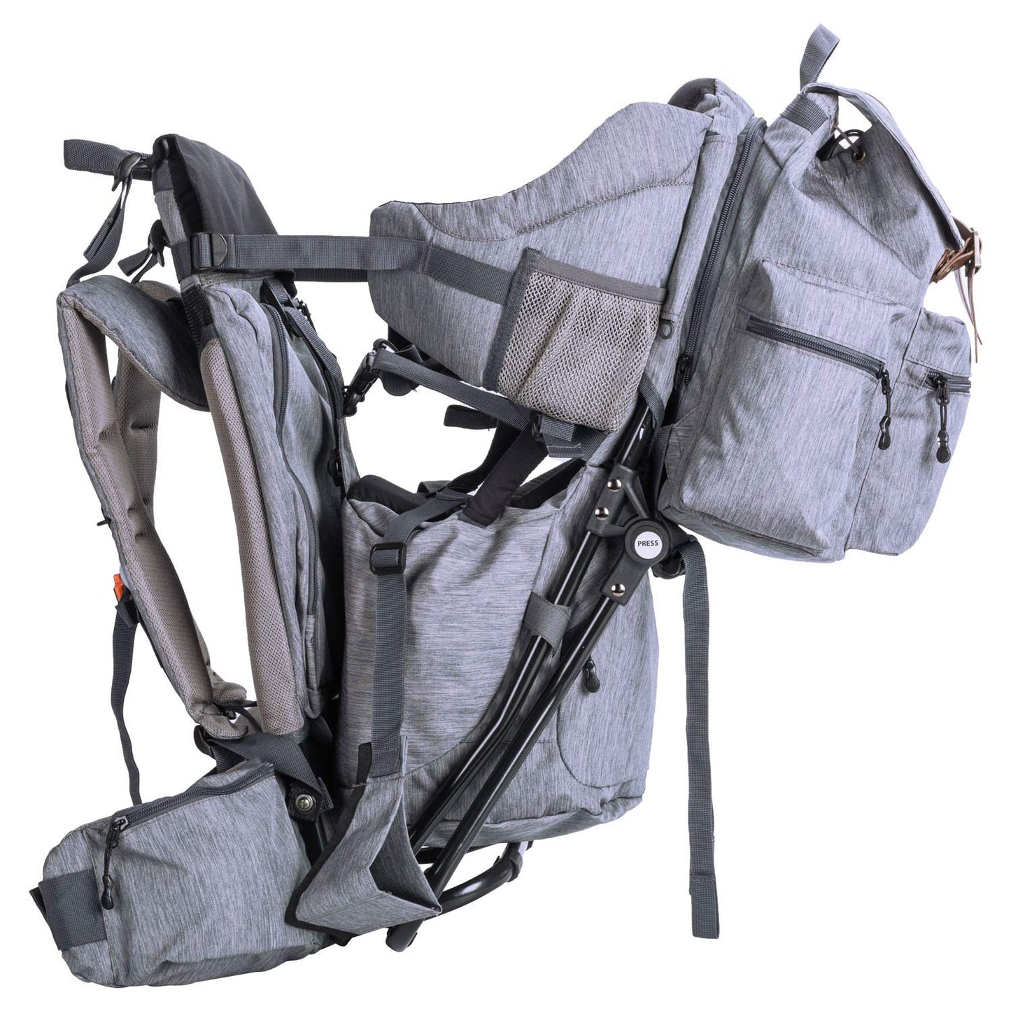 ClevrPlus Urban Explorer Child Carrier Hiking Baby Backpack, Heather Gray