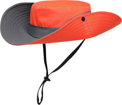 Womens Summer Sun Hat Beach Hat Wide Brim Outdoor UV Protection Hat Foldable Cool Mesh Ponytail Bucket Hat