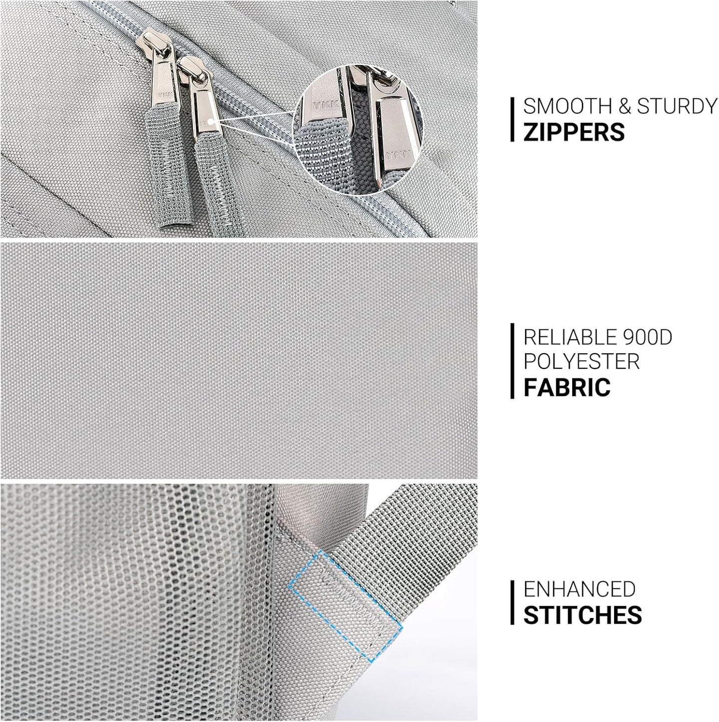 ZORFIN 26L Backpack for College, and Travel: Water Resistant Bookbag - Grey