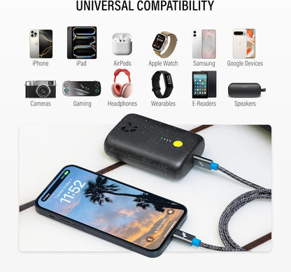 Nimble Champ Portable Charger, 10,000mAh Power Bank Fast Charging, 20W Dual USB-C Battery Pack with Cable, Travel Essential Power Bank for iPhone Laptops Galaxy Tablet Pixel iPad Macbook Kindle Airpod