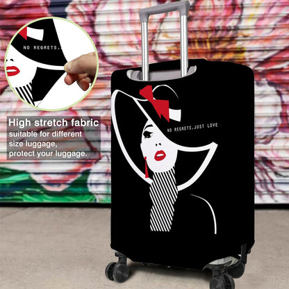 Travel Luggage Cover Suitcase Protector Fits 18-32 Inch Wheel Covers PatternedTravel Related Items Flower Luggage Protector Elastic S