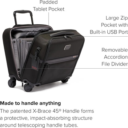 TUMI - Alpha Compact 4 Wheeled Brief - Laptop Bag for Commuting & Travel - Rolling Briefcase & Computer Bag - Use as Carry On