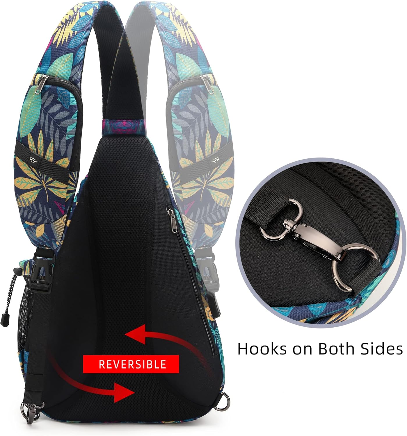 Water-Proof Sling bag/Crossbody Backpack/Shoulder Bag with USB Charging Port for Travel, Hiking, Cycling, Camping