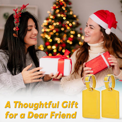 8 Pack Leather Luggage Travel Bag Tags by Travelambo