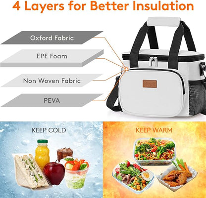 Lifewit Medium Lunch Bag Insulated Lunch Box Soft Cooler Cooling Tote - Image 2