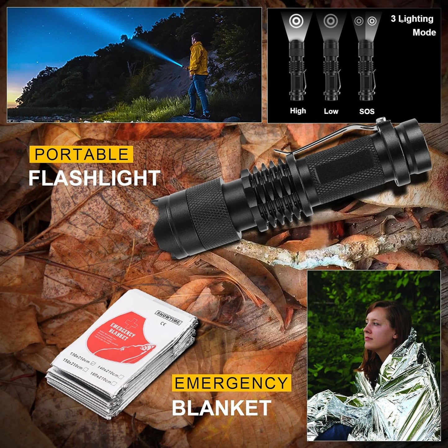 14-in-1 Survival Kit for Men - Premium Outdoor Survival Gear Set with Tactical Tools for Dad, Husband, Him - Camping, Hiking, Fishing Essentials for Men & Teen Boys