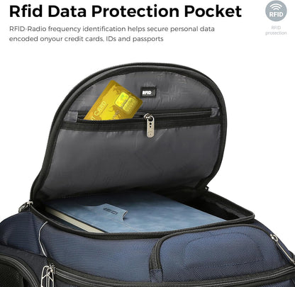 Swissdigital Design TSA Business Laptop Backpack For Men,Travel Backpack With USB Charging Port,College Tech Backpacks With RFID Pockets Presents For Men Fits 15.6 Inch Computer Blue | TERABYTE