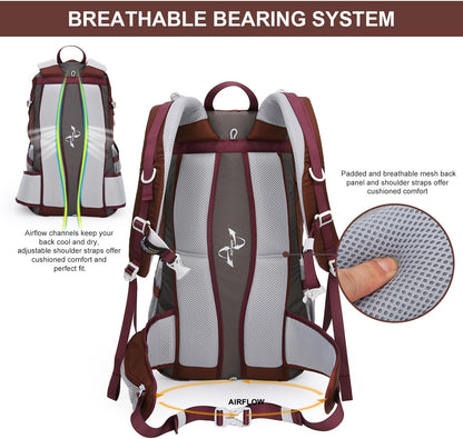 MOUNTAINTOP 25L/40L Hiking Backpack,Lightweight Travel Backpack for Men Women Outdoor Backpacking, Camping