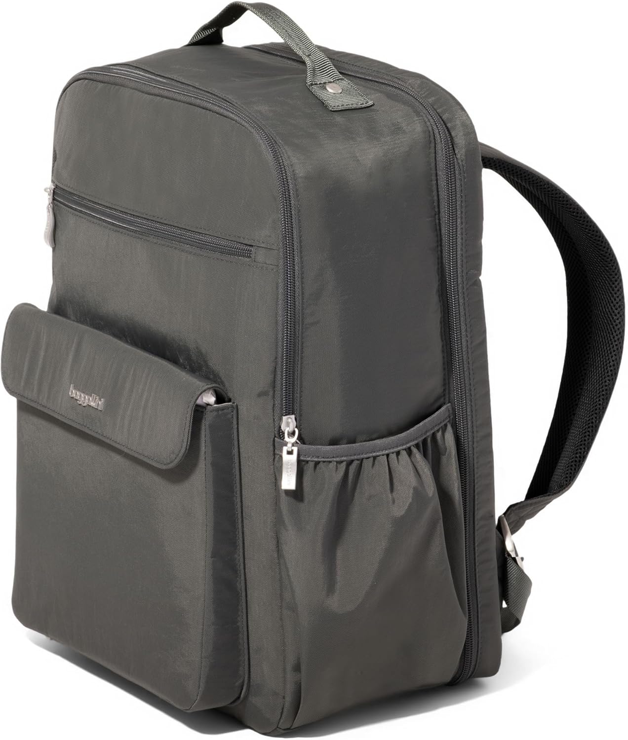 Baggallini Everyday Laptop Backpack - 11x15.5 Lightweight Water-Repellent Nylon Travel Bag w/Padded Laptop Sleeve & RFID