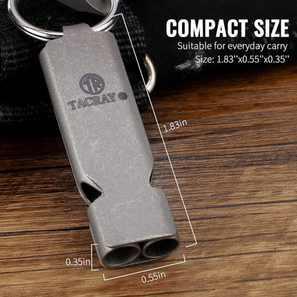 TACRAY Emergency Whistles Lifeguard Safety Whistle with Neck Chain and Keychain for Outdoor Camping Hiking
