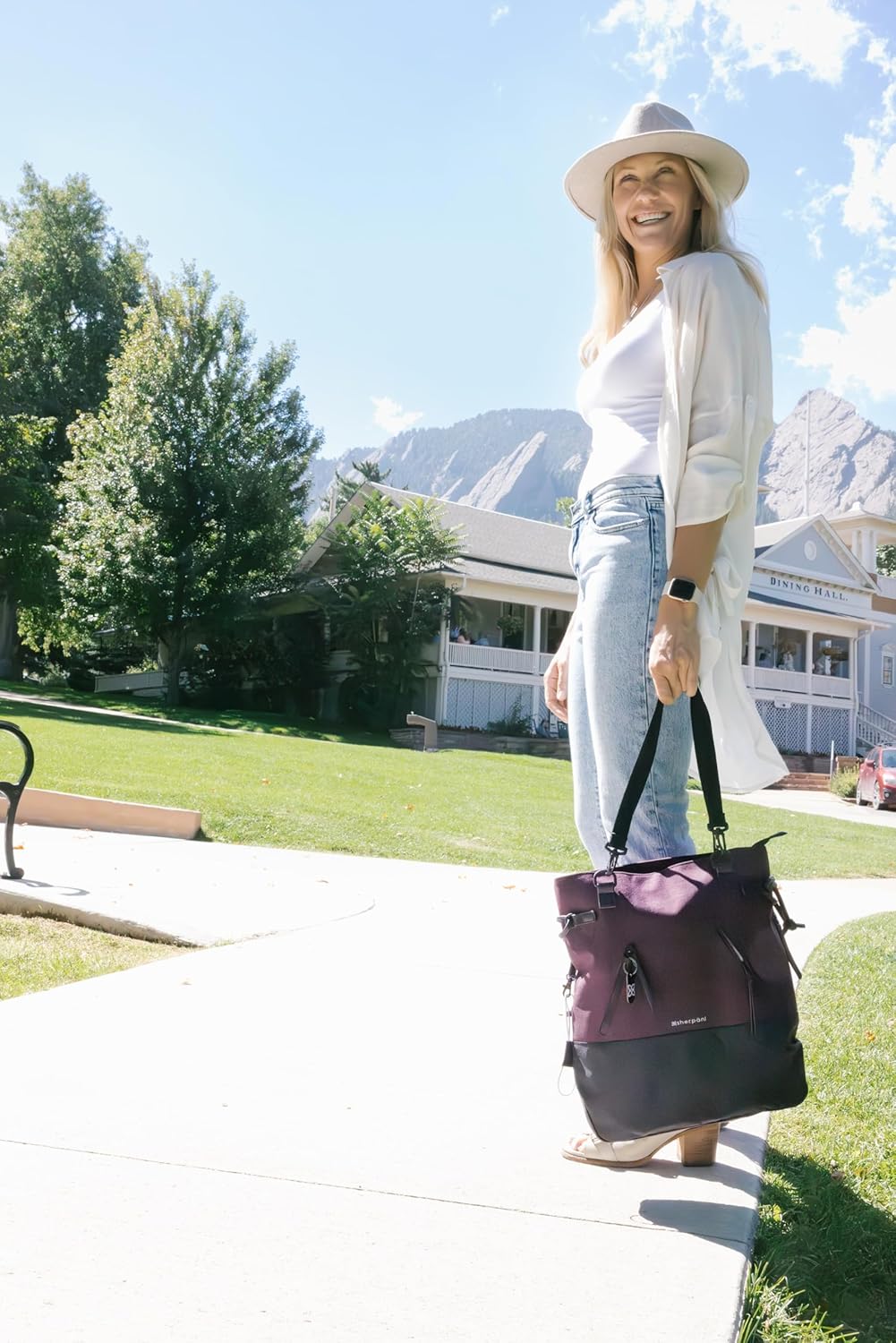 Sherpani Tempest, Anti-Theft Convertible Backpack, Teacher Tote Bag, Travel Backpack for Women, Fits 15 Inch Laptop (No Sleeve) (Merlot)