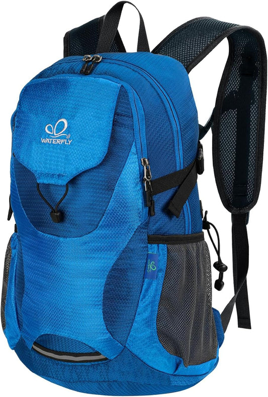 WATERFLY Lightweight Packable Hiking Backpack: 30L Foldable Travel Daypack Ultralight Camping Day Pack for Woman Man