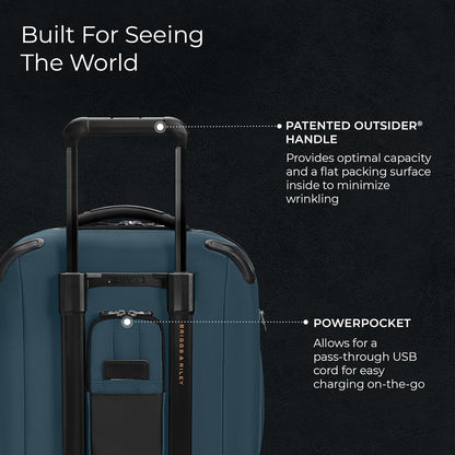 Briggs & Riley International 21" Carry On Expandable Spinner - Luggage for Travel, Suitcases with Wheels, Softside Rolling Bag for Men & Women - ZDX Collection, Ocean