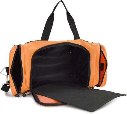 DALIX 21" Blank Sports Duffle Bag Gym Bag Travel Duffel with Adjustable Strap in Orange