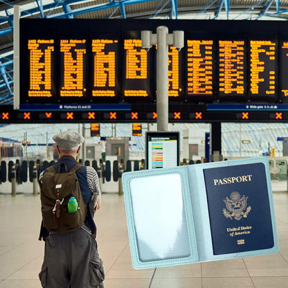 2 Pack Passport covers and Vaccine Card Holder Arouselove PU Leather Passport Wallet Vaccine Case Protector Slot Travel Passport Wallets for Women & Men