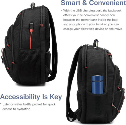 Boniyee Travel Backpack 17.3 Inch, Business Anti-Theft Laptop Bag - Image 5