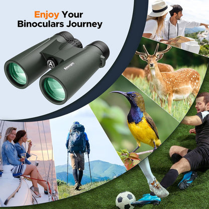 Adorrgon 15x45 HD Binoculars for Adults High Powered with Phone Adapter, Tripod and Tripod Adapter - Large View Binoculars with Clear Low Light Vision for Bird Watching Cruise Travel