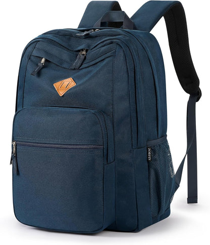 ZORFIN 26L Backpack for College, and Travel: Water Resistant Bookbag - Steel blue