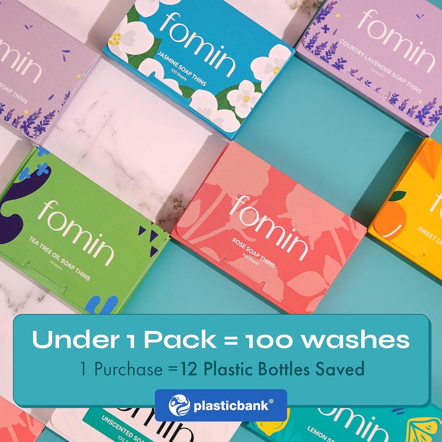FOMIN - Antibacterial Paper Soap Sheets for Hand Washing - (200 Sheets) Orange Portable Travel Soap Sheets, Dissolvable Camping Mini Soap, Portable Hand Soap sheet