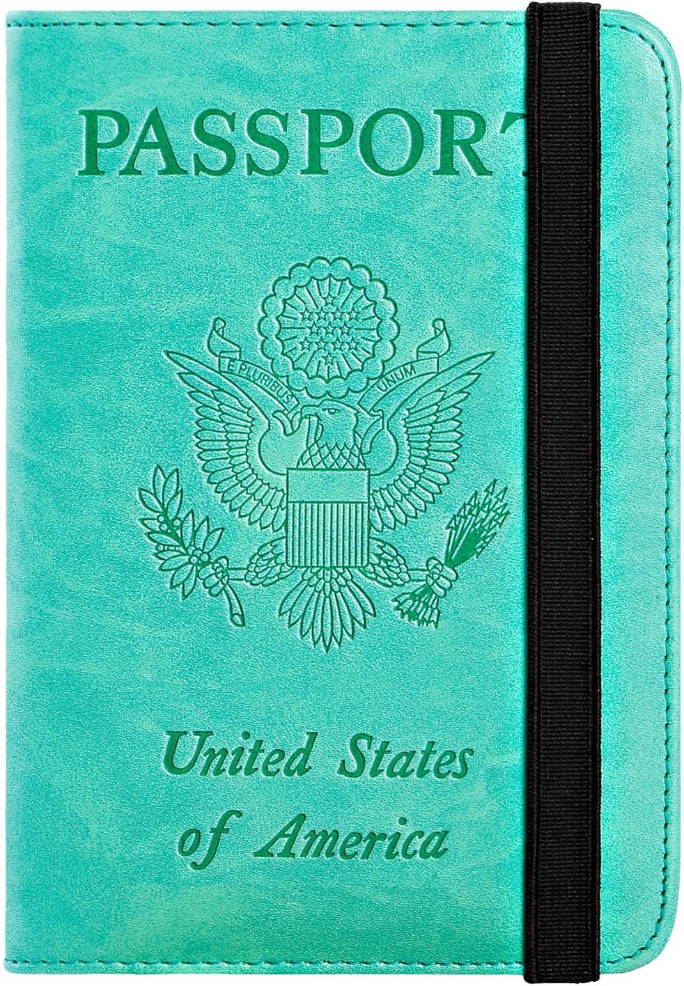 Passport Holder Cover Wallet Travel Essentials RFID Blocking Leather Card Case International Must Haves Travel Accessories for Women Men(101#Green)