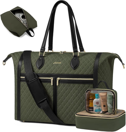 LOVEVOOK 4-in-1 Travel Weekender - Duffle, Carry On, Overnight & Toiletry Bag with Wet Pocket
