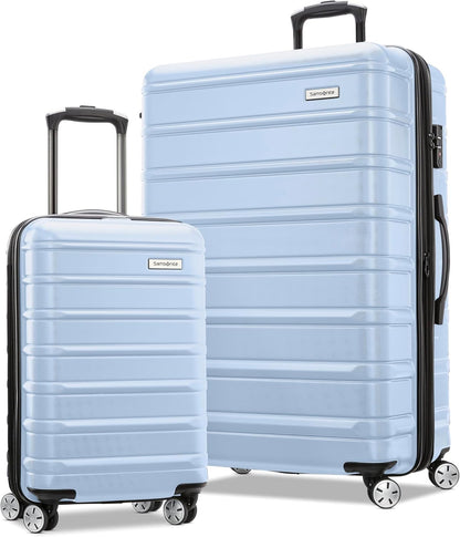 Samsonite Omni 2 Hardside Expandable Luggage with Spinner Wheels, 2PC SET (CO/L), Pale Blue