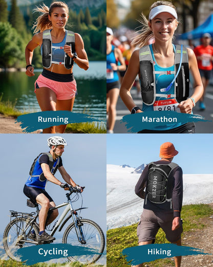 Running Hydration Vest with a 2L Water Bladder, Hydration Pack Lightweight Water Backpack for Running Hiking Cycling Marathon Trail for Men Women