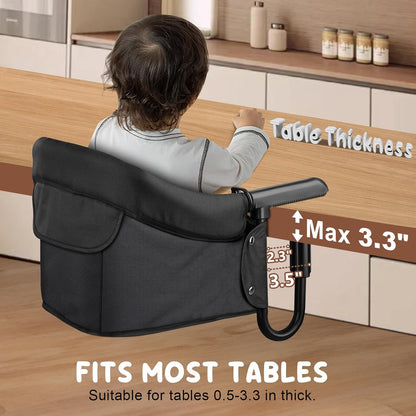 Hook-On High Chair for Babies Toddlers (6-36 Months),Portable High Chair for Chairs at Table, Attach to Fast Table Chairs,Foldable Storage Feeding Seat for Home and Travel,Bumbo Seat Clip On HighChair