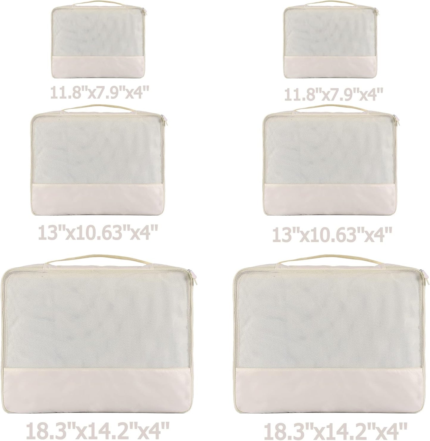 DoubleTrip Packing Cubes for Suitcases Carry on Luggage Organizer 6 Set Travel Accessories Lightweight Storage Bag Space Saver Clothes Pouch Large