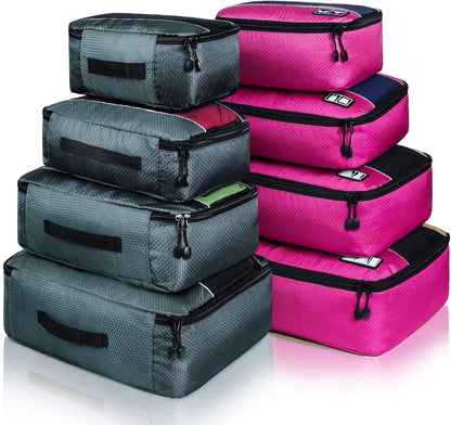 Packing Cubes Luggage Bags Organizer Durable Travel Accessories With Clothing Label