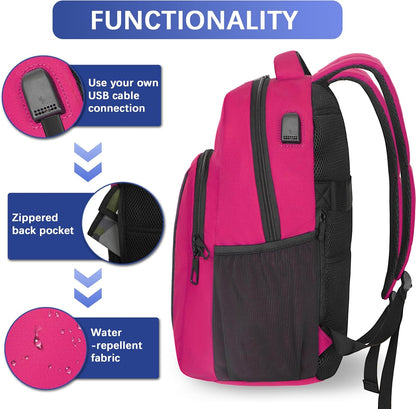 LARIPOP Travel Laptop Backpack,15.6 Inch Business Laptop backpack for Men Women with USB Charging Port,Water-Resistant Laptopack Weekender Daypack for Work College Computer