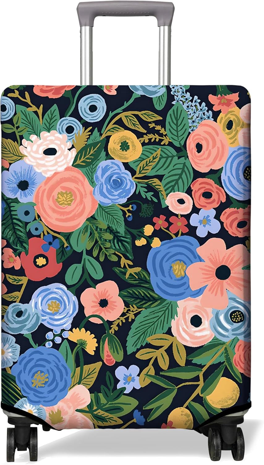 Travel Luggage Cover Suitcase Protector Fits 18-32 Inch Wheel Covers PatternedTravel Related Items Flower Luggage Protector Elastic S
