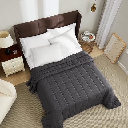 L'AGRATY Weighted Blanket 20lbs 80x87 Cooling Breathable Heavy Blanket with Glass Beads for Adult All-Season