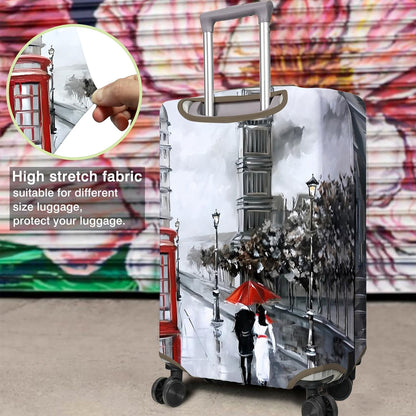 Travel Luggage Cover Suitcase Protector Fits 18-32 Inch Wheel Covers PatternedTravel Related Items Flower Luggage Protector Elastic XL