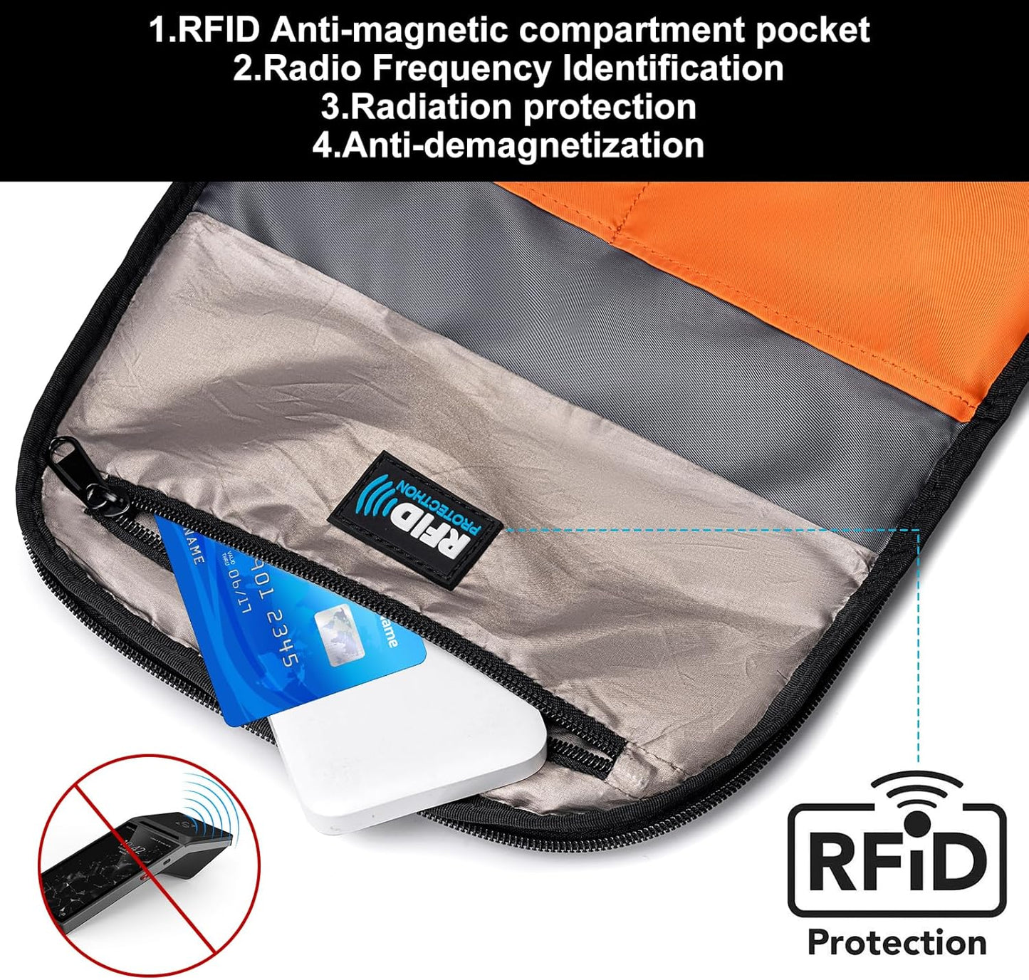 FENRUIEN Business Travel Backpack for Men,Large Capacity Laptop Backpack with USB Charging Port,Multifunctional Water Resistant Expandable Black Bag Fits 15.6 Inch computer