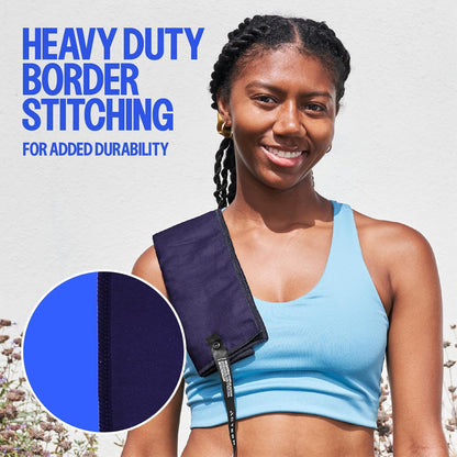 Acteon Microfiber Quick Dry Gym Towel, Silver ION Odor-Free Mega Absorbent Fiber, Fast Drying, Men & Women Workout Towels for Body Sweat, Beach Camping, Travel