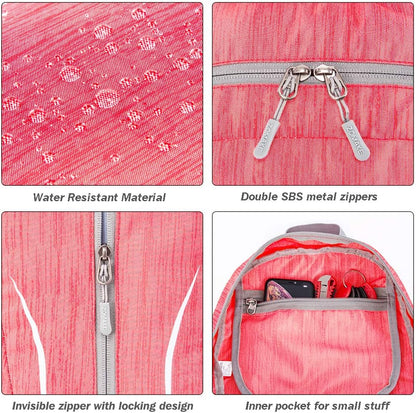 ZOMAKE 25L Ultra Lightweight Packable Backpack, Foldable Hiking Backpacks Water Resistant Small Folding Daypack for Travel(Red)