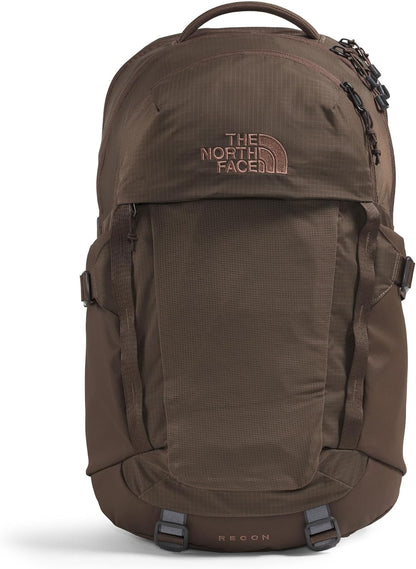 THE NORTH FACE Recon Everyday Laptop Backpack | Daypack with Water Repellent Finish, 16" Laptop Sleeve, 2 Water Bottle Pockets, Smokey Brown/Latte, One Size