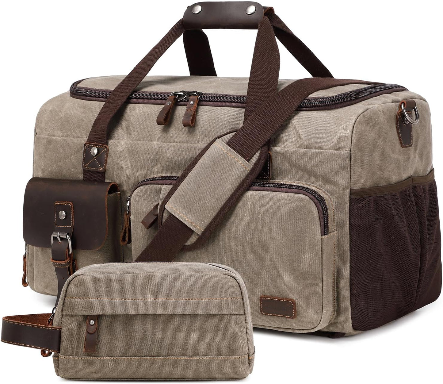 Travel Duffle Bag Weekender Bag with Shoe Compartment Overnight Bag for Men Travel Bag Carry On Lugguage Light Green