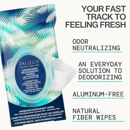 Pacifica Beauty Coconut Milk & Essential Oils Underarm Deodorant Wipes - Image 4