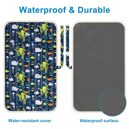Accmor Portable Diaper Changing Pad, Waterproof Foldable Baby Changing Mat for Travel, Baby Essentials Shower Registry Gifts