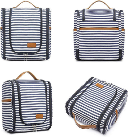 Hanging Travel Toiletry Bag,Large Capacity Cosmetic Travel Toiletry Organizer for Women with 4 Compartments & 1 Sturdy Hook,Perfect for Travel/Daily Use/Christmas