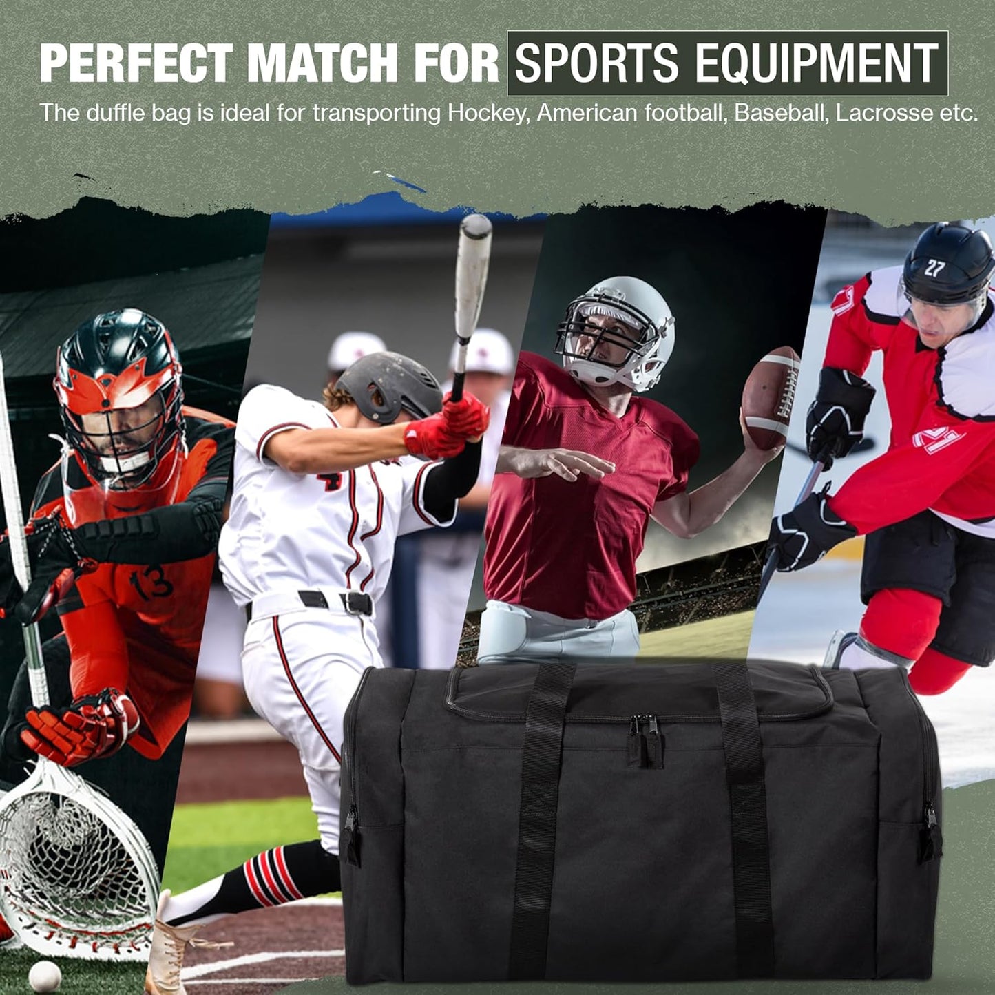 Jetstream Heavy Duty Multi Pocket Durable Sports Gym Equipment Travel Duffel Bag