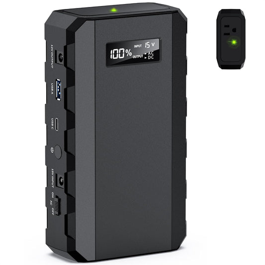 Apowking Power Bank with AC Outlet,65W Portable Laptop Battery Bank Fast Charging,88.8Wh/24000mah Power Station for Outdoor Camping PowerBank Travel Home Power Backup