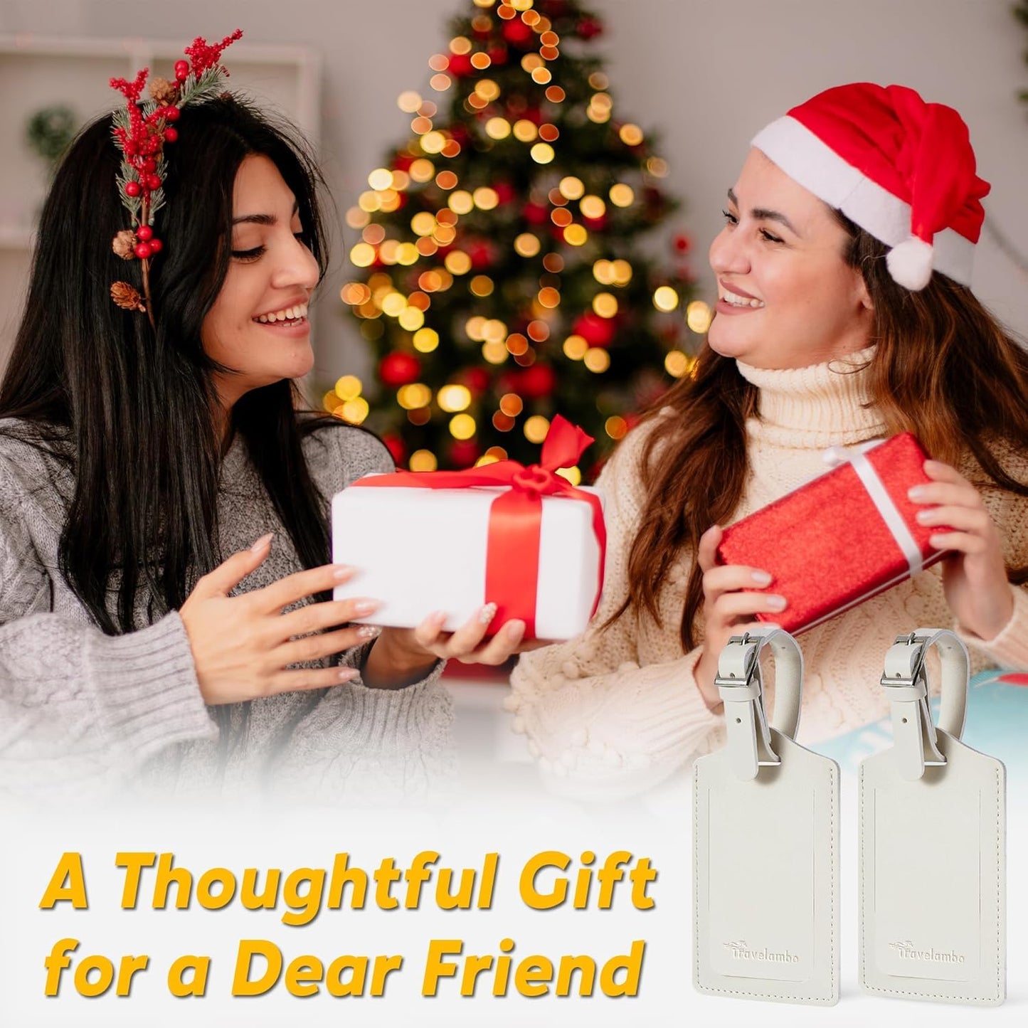 8 Pack Leather Luggage Travel Bag Tags by Travelambo