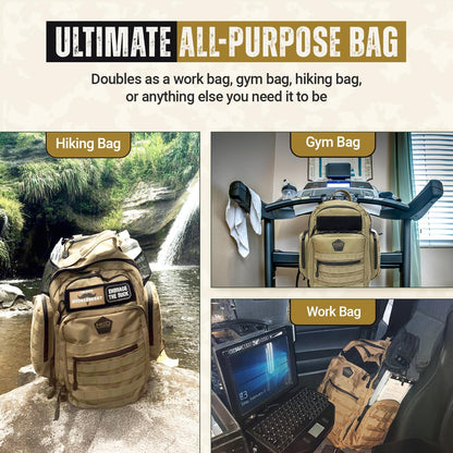 HighSpeedDaddy - Baby Diaper Backpack, Military-Grade, Waterproof, Compact Baby Travel Bag with Diaper Changing Mat