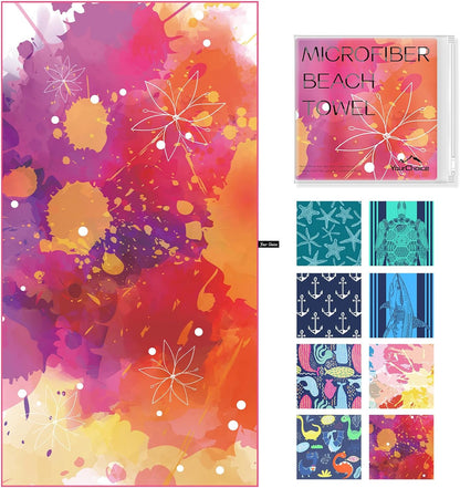 Your Choice Microfiber Quick Dry Sand-Free Beach Towel for Adults & Kids (67x35 Inch, 60x30 Inch) - Oversized, Compact, Lightweight, Absorben